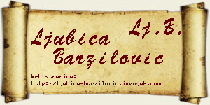 Ljubica Barzilović vizit kartica